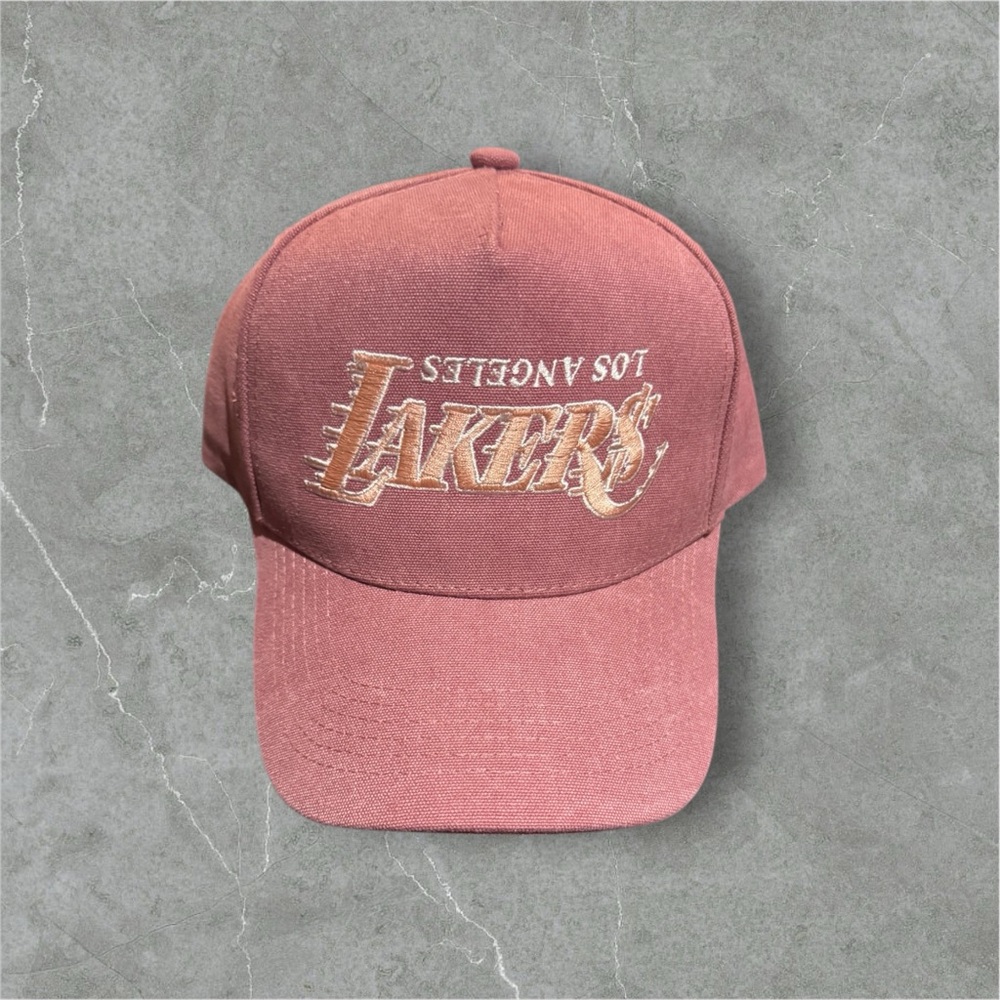 Los Angeles Lakers Pink Strapback Hat